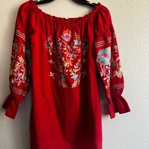 Free People Enchanted Garden Red‎ Dress